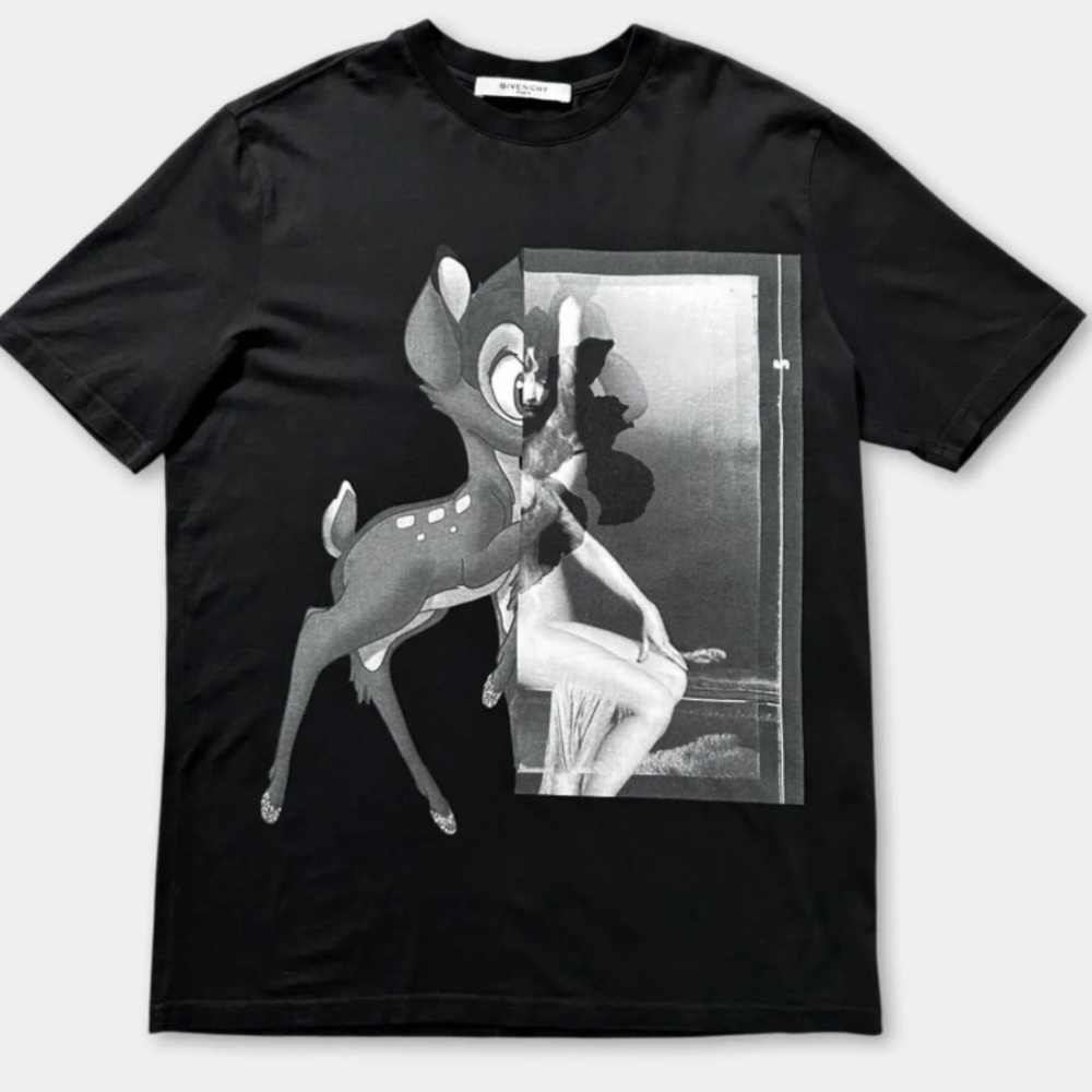 Givenchy X Bambi Disney Short Sleeve Black T Shirt Bambi Graphic Size XS EUC - Picture 2 of 8
